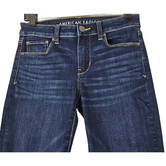 American Eagle~Woman Size 4~Blue Denim Dark Wash Ne(x)t Level StretchSkinny Jean - Picture 8 of 11